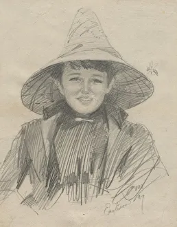 Anders Zorn Swedish Collection: Ada Lymon (Woman in a Large Hat), 1887. Creator: Anders Zorn (Swedish, 1860-1920)