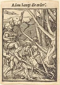 Cain Collection: Adam bawgt die erden. Creator: Hans Holbein the Younger