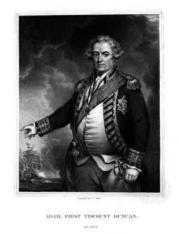Adam Duncan, Viscount Duncan of Camperdown, British naval officer, (1832).Artist: WT Mote Adam Duncan, Viscount Duncan of Camperdown, British naval officer, (1832).Artist: WT Mote