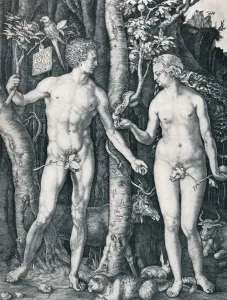 Modesty Prints: Adam and Eve, 1504 (1906). Artist: Albrecht Durer