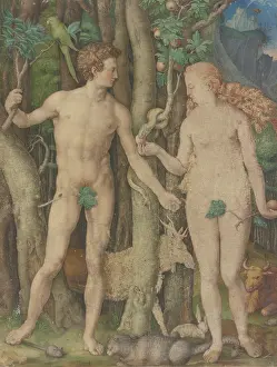 Book Of Genesis Prints: Adam and Eve, 1504. Creator: Unknown