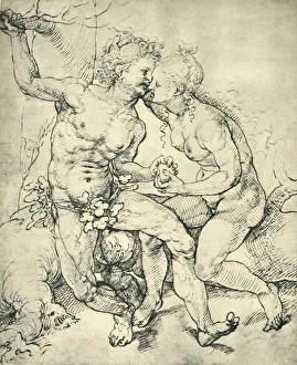 Jan Mabuse Prints: Adam and Eve, 1520-1525, (1943). Creator: Jan Gossaert
