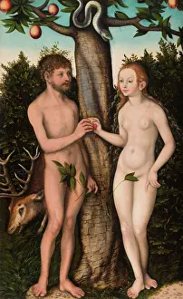 Antler Prints: Adam and Eve, 1528. Creator: Lucas Cranach the Elder