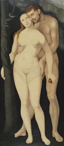 Grien Hans Baldung Prints: Adam and Eve, 1531. Creator: Hans Baldung
