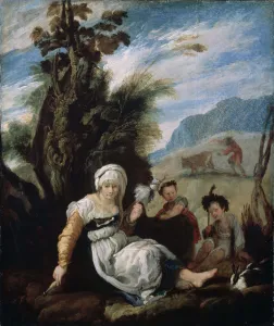 Cain Collection: Adam and Eve, 1588. Artist: Domenico Fetti