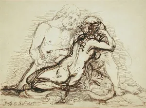 Adam and Eve, 18th century. Creator: Giovanni Battista Cipriani