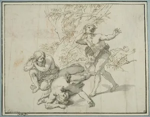 Abel Prints: Adam and Eve at Abel's dead body. Creator: Gerard de Lairesse