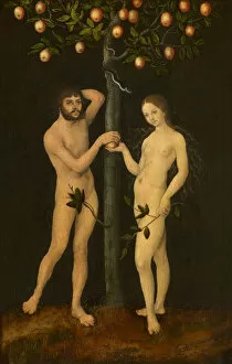 Expulsion From The Paradise Collection: Adam and Eve. Artist: Cranach, Lucas, the Elder (1472-1553)