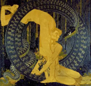 Garden Of Eden Gallery: Adam and Eve. Artist: Giacometti, Augusto (1877-1947)