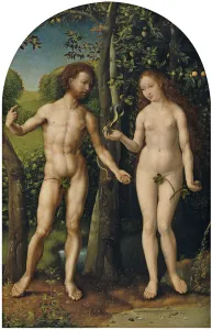 Expulsion From The Paradise Prints: Adam and Eve. Artist: Gossaert, Jan (ca. 1478-1532)