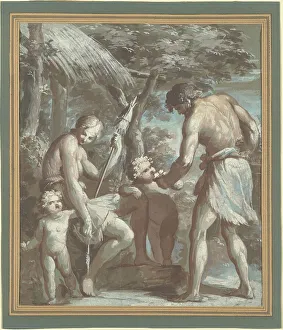 Abel Prints: Adam and Eve with Cain and Abel. Creator: Carlo Alberto Baratta