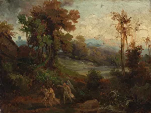 Expulsion Prints: Adam and Eve expelled from Paradise. Creator: Unknown