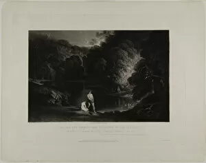 Illustrations Of The Bible Gallery: Adam and Eve Hearing the Judgement of the Almighty, from Illustrations of the Bible, 1831