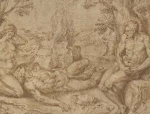 Abel Gallery: Adam and Eve Mourning the Death of Abel, ca. 1576. Creator: Michiel Coxie