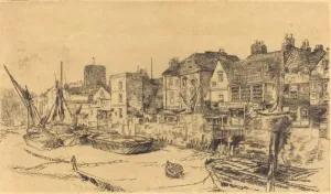 Etching And Drypoint In Black Prints: The Adam and Eve, Old Chelsea, 1878. Creator: James Abbott McNeill Whistler