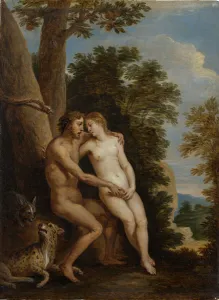 Adam and Eve in Paradise, 1650s. Creator: David Teniers II