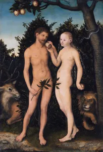 Adam and Eve in paradise (The Fall), 1531. Artist: Cranach, Lucas, the Elder (1472-1553) Adam and Eve in paradise (The Fall), 1531. Artist: Cranach, Lucas, the Elder (1472-1553)