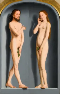 Adam and Eve (Sedano Family Triptych, exterior panels). Artist: David, Gerard (ca) Adam and Eve (Sedano Family Triptych, exterior panels). Artist: David, Gerard (ca)