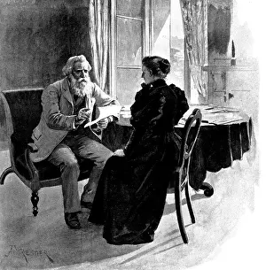 Georg Meisenbach Prints: Adam Johnstone's Son: They went into the reading-room together and he shut the door
