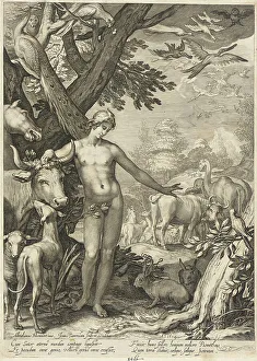 Naming Prints: Adam Naming the Animals, 1604. Creator: Jan Saenredam
