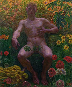 Zahrtmann Christian Prints: Adam in Paradise, 1914. Creator: Kristian Zahrtmann