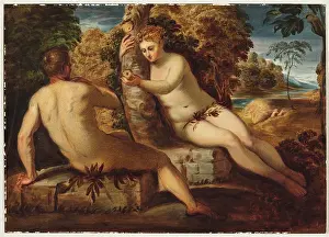 1836 Prints: Adam Tempted by Eve, 1836. Creator: George Lethbridge Saunders