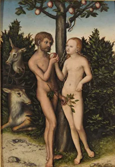 Expulsion From The Paradise Prints: Adam und Eva (The Fall), 1532