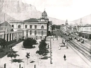 Cape Town Prints: Adderley Street, with the Commercial Exchange and Standard Bank