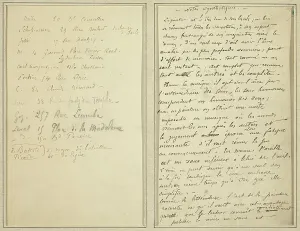 Gauguin Paul Prints: Address List; Manuscript Page [recto], 1884-1888. Creator: Paul Gauguin
