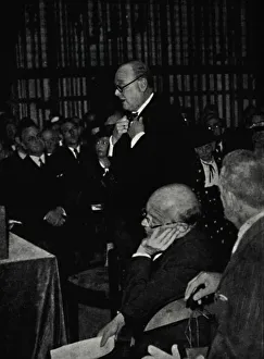 Addressing a French Audience, 24 September 1936, (1945). Creator: Unknown Addressing a French Audience, 24 September 1936, (1945). Creator: Unknown