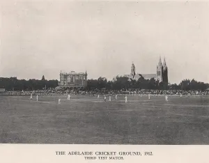 Cricket Prints: The Adelaide Cricket Ground, Third Test Match between Australia and England