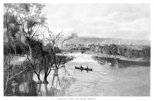 South Australia Prints: Adelaide, from the River Torrens, 1886