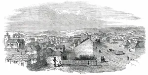 High Street Prints: Adelaide, South Australia - from Hindley-Street, 1850. Creator: Unknown