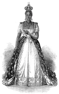 Haiti Prints: Adelina, Empress of Hayti, in her Coronation Robes, 1856. Creator: Unknown