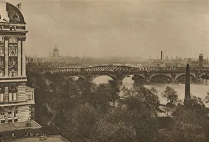 Waterloo Bridge Gallery: Adelphi Terrace Overlooks The River Eastward from the Hotel Cecil to the Tower Bridge, c1935