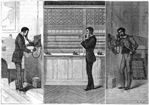 Ader telephone system, 1881