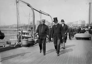 Uss Wyoming Prints: Adm. Badger & Mayor Gaynor, 1913. Creator: Bain News Service