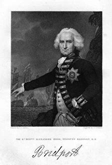 S Freeman Collection: Admiral Alexander Hood (1726-1814), 1st Viscount Bridport, 1837.Artist:s Freeman