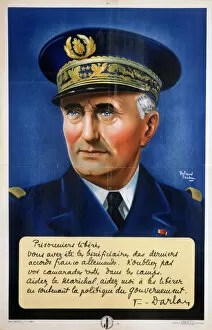 Roland Gallery: Admiral Darlan, Vichy French propaganda poster, c1940-1942. Artist: Roland Coudon