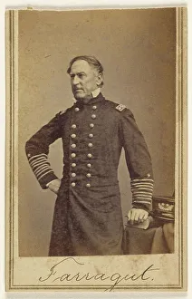 Us Navy Prints: Admiral David Glasgow Farragut, about 1865. Creator: Mathew Brady