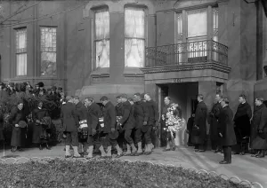 Puttee Prints: Admiral George Dewey, U.S.N. - Coffin Leaving House