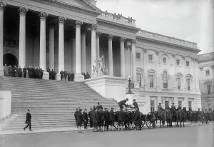 Us Capitol Prints: Admiral George Dewey, U.S.N. - Taking Coffin Into Capitol