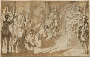 Prisoners Of War Prints: Admiral Inghirami Presenting Berber Prisoners to Ferdinand I of Tuscany