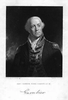 W Holl Gallery: Admiral James Gambier (1756-1833), 1st Baron Gambier, 1837.Artist: W Holl
