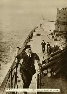Admiral John Rushworth Jellicoe Collection: Admiral Jellicoe aboard HMS Iron Duke, 1914, (1935). Creator: Unknown