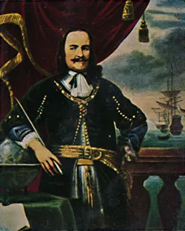 Michiel Prints: Admiral de Ruyter 1607-1676. - Gemalde von F. Bol, 1934