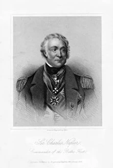 Admiral Sir Charles Napier, Commander of the Baltic Fleet, 1854.Artist: Gibbs
