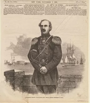 The United States Gallery: Admiral Stepan Stepanovich Lesovsky (1816-1866) in New York, 1863. Creator: Anonymous