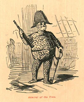 The Comic History Of England Gallery: Admiral of the Time, 1897. Creator: John Leech