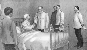 Admiral Togo visiting Russian Admiral Rozhestvensky in hospital, Russo-Japanese War Admiral Togo visiting Russian Admiral Rozhestvensky in hospital, Russo-Japanese War